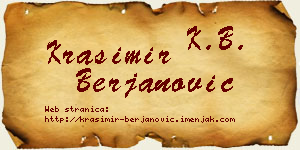 Krasimir Berjanović vizit kartica